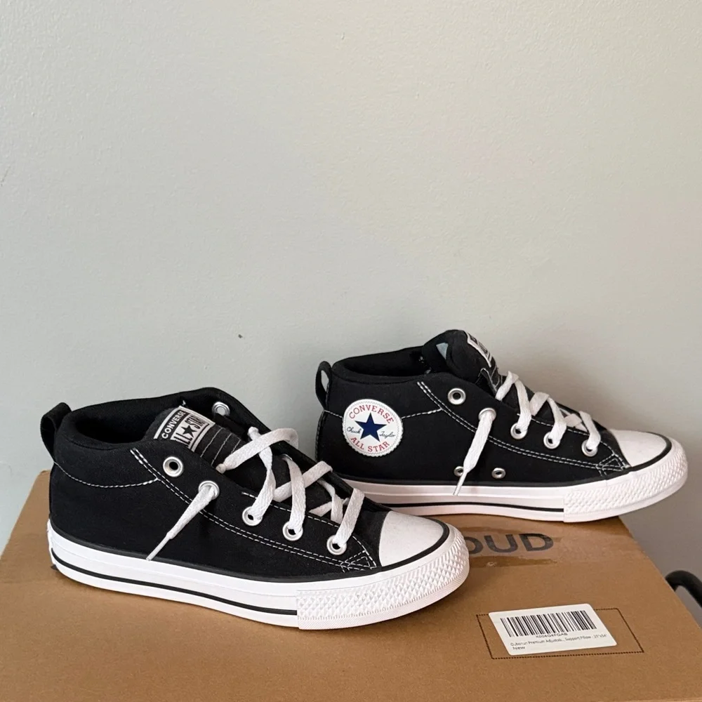 Converse Kids' All Star Low Top Sneakers - Black/White - Picture 3 of 5
